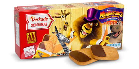 Verkade Chocokoekjes Madagascar 3