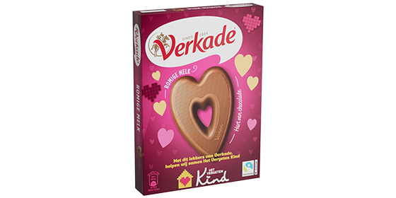 Verkade melk chocoladehart