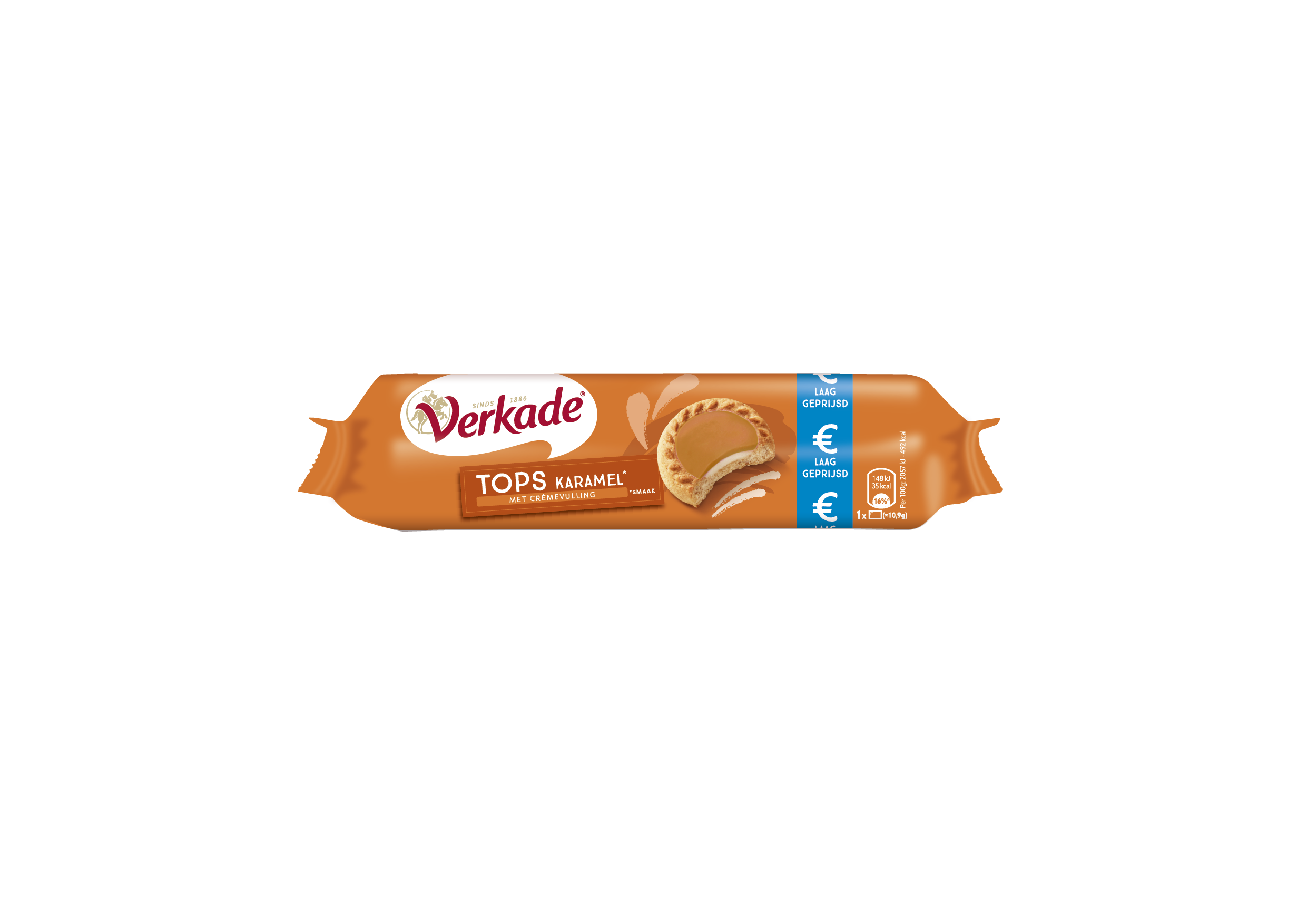 Tops Karamel met crémevulling 