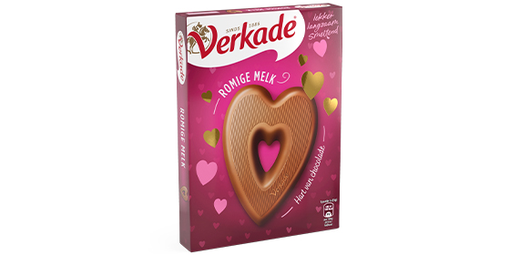 Verkade melk chocoladehart