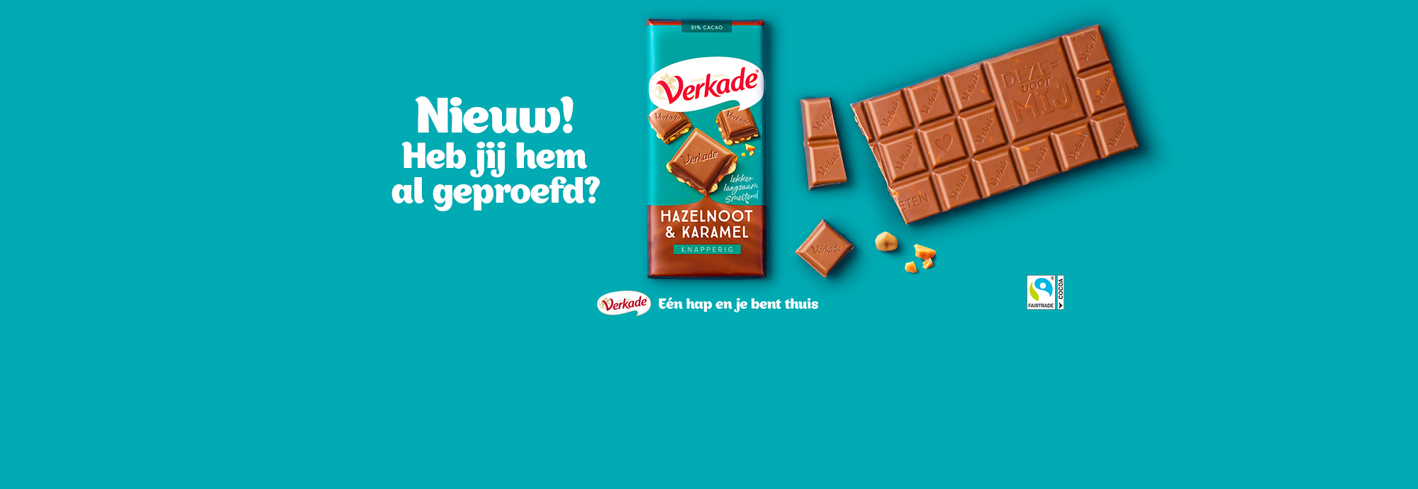 Nieuw! Verkade Melk Hazelnoot Karamel