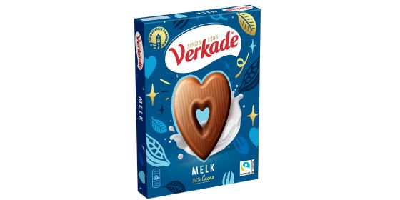 Verkade melk chocoladehart