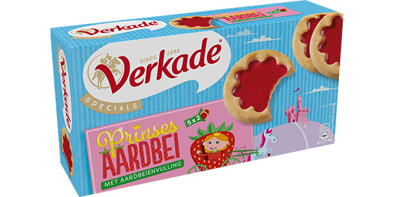 Verkade Kids Princessenkoekje | Prinses Aardbei